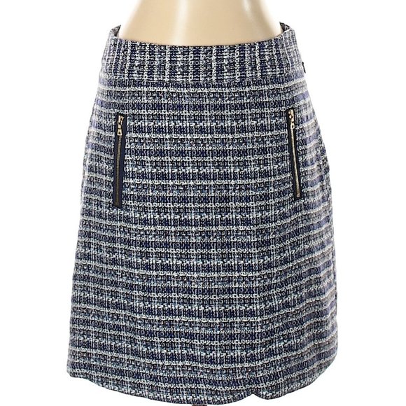 Ann Taylor LOFT Blue Tweed Skirt - Picture 5 of 5